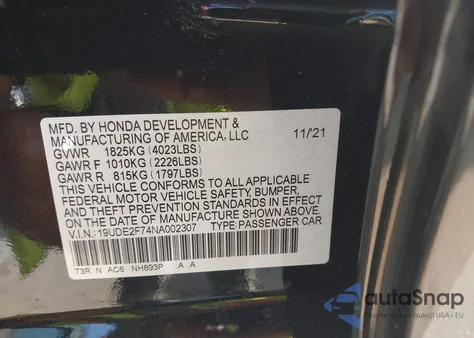 2022 Acura Ilx Premium Package z USA, uszkodzony, nr VIN 19UDE2F74NA002307